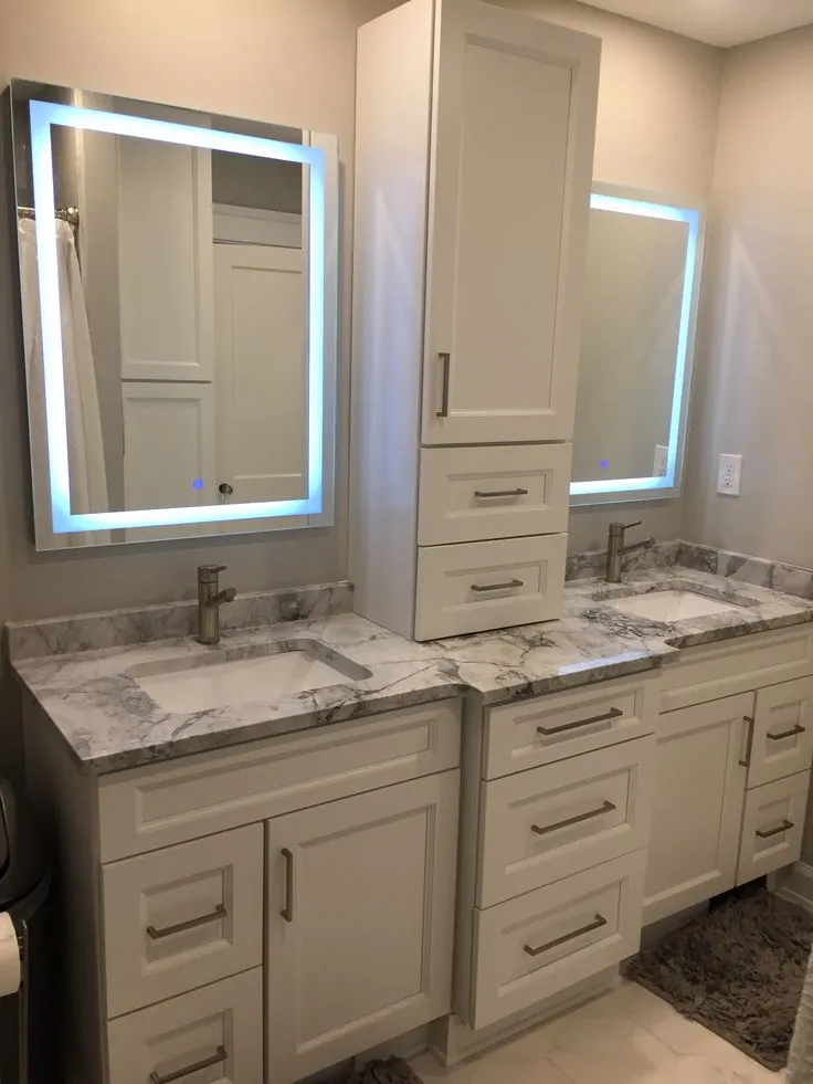 Bathroom vanity and countertop installed in an Avon Lake Ohio home